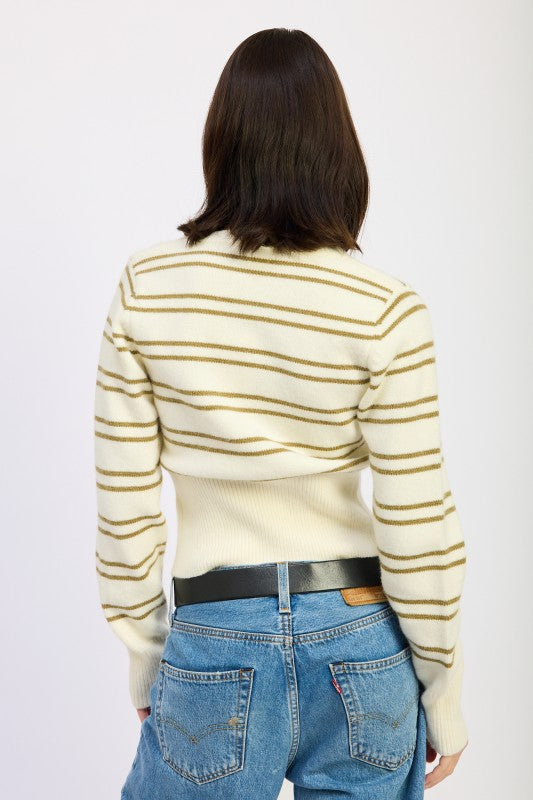 Button Down Striped Cardigan - Premium variable from Tooksie - Just $55.99! Shop now at Tooksie
