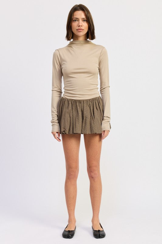 Mock Neck Long Sleeve Jersey Top - Premium variable from Tooksie - Just $45.99! Shop now at Tooksie