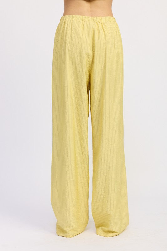 Striped Loose Trousers With Drawstring Waist - Premium variable from Tooksie - Just $67.99! Shop now at Tooksie