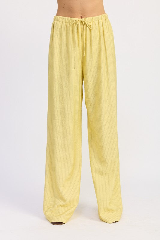 Striped Loose Trousers With Drawstring Waist - Premium variable from Tooksie - Just $67.99! Shop now at Tooksie