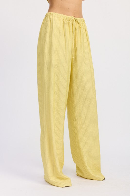 Striped Loose Trousers With Drawstring Waist - Premium variable from Tooksie - Just $67.99! Shop now at Tooksie