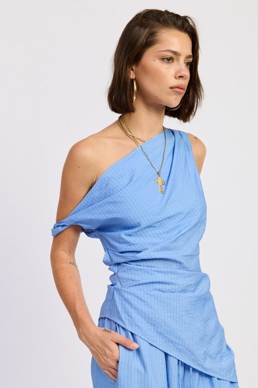 Asymmetrical Tunic Top - Premium variable from Tooksie - Just $55.99! Shop now at Tooksie