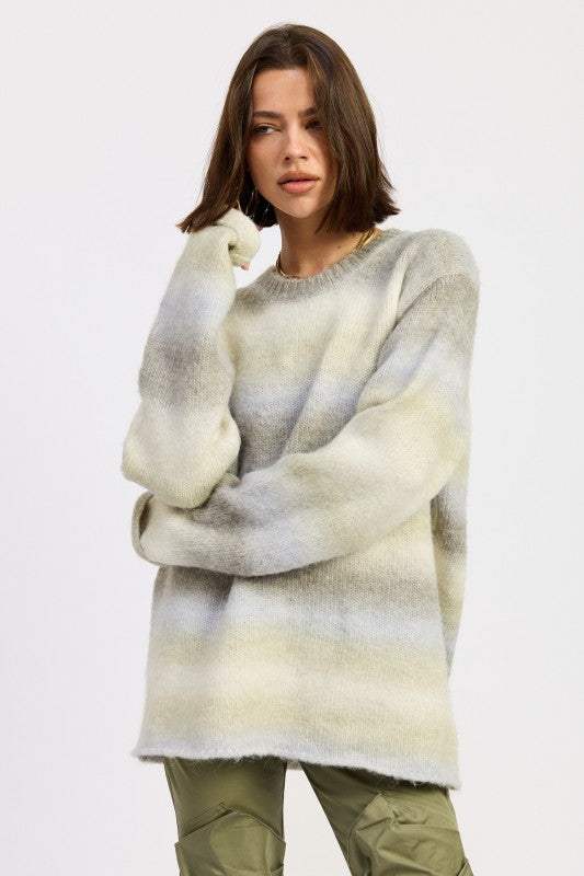 Ombre Striped Sweater - Premium variable from Tooksie - Just $63.99! Shop now at Tooksie