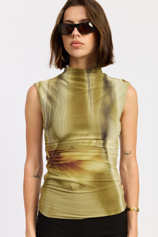 Mock Neck Mesh Top - Premium variable from Tooksie - Just $41.99! Shop now at Tooksie