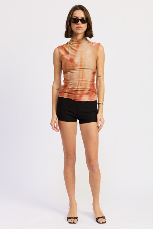 Mock Neck Mesh Top - Premium variable from Tooksie - Just $41.99! Shop now at Tooksie