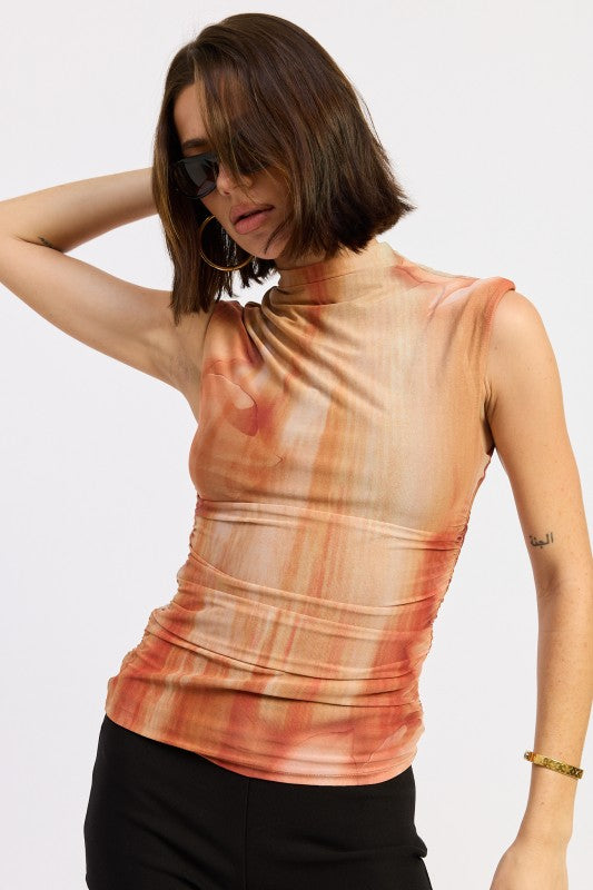 Mock Neck Mesh Top - Premium variable from Tooksie - Just $41.99! Shop now at Tooksie