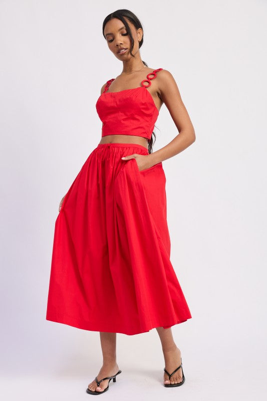 Ring Strap Cropped Top - Premium variable from Tooksie - Just $58.99! Shop now at Tooksie