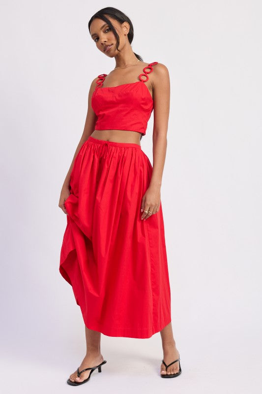 Ring Strap Cropped Top - Premium variable from Tooksie - Just $58.99! Shop now at Tooksie