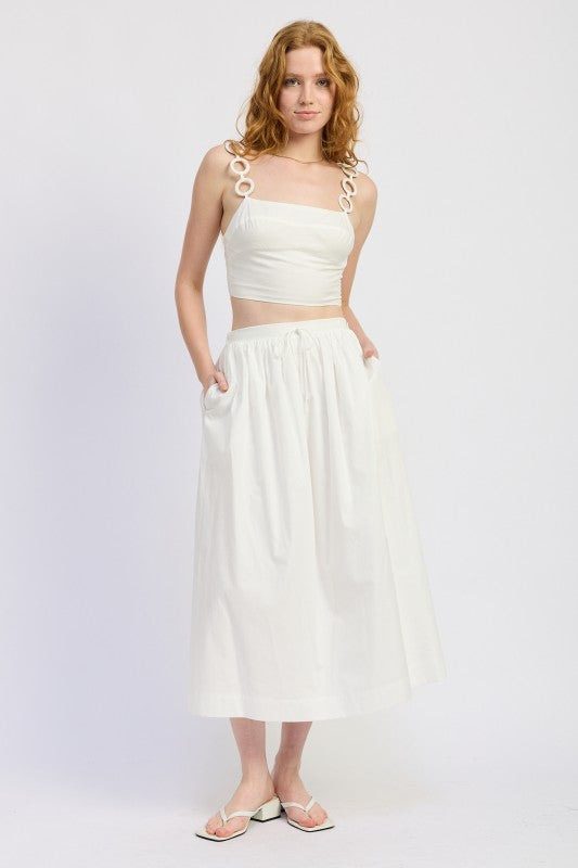 Ring Strap Cropped Top - Premium variable from Tooksie - Just $58.99! Shop now at Tooksie