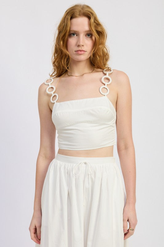 Ring Strap Cropped Top - Premium variable from Tooksie - Just $58.99! Shop now at Tooksie