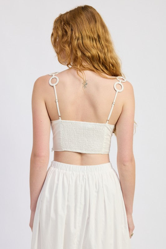 Ring Strap Cropped Top - Premium variable from Tooksie - Just $58.99! Shop now at Tooksie