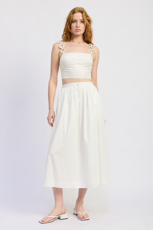 Ring Strap Cropped Top - Premium variable from Tooksie - Just $58.99! Shop now at Tooksie