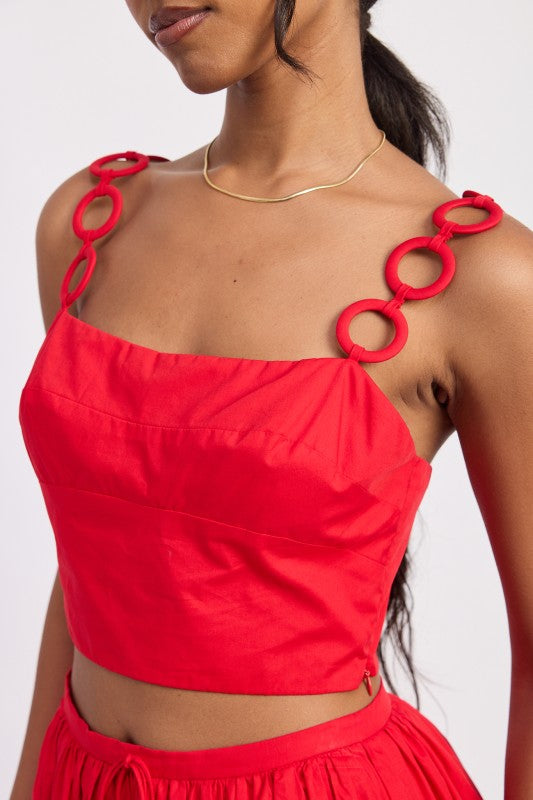 Ring Strap Cropped Top - Premium variable from Tooksie - Just $58.99! Shop now at Tooksie