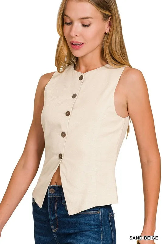 Button Down Vest - Premium variable from Tooksie - Just $30.99! Shop now at Tooksie