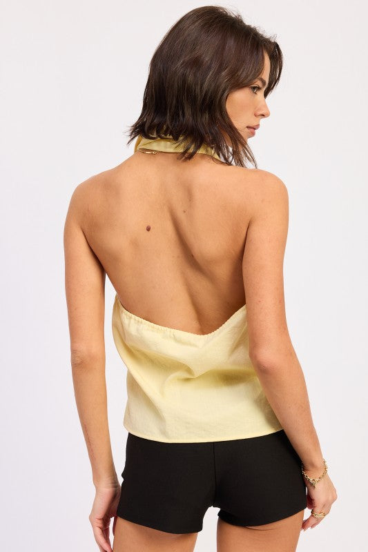 One Shoulder Top  With Scarf Detail - Premium variable from Tooksie - Just $48.99! Shop now at Tooksie