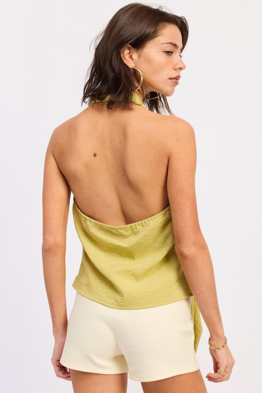 One Shoulder Top  With Scarf Detail - Premium variable from Tooksie - Just $48.99! Shop now at Tooksie