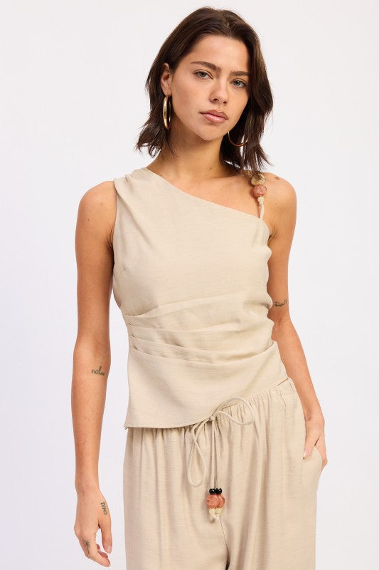 Asymmetrical Sleeveless Top - Premium variable from Tooksie - Just $45.99! Shop now at Tooksie
