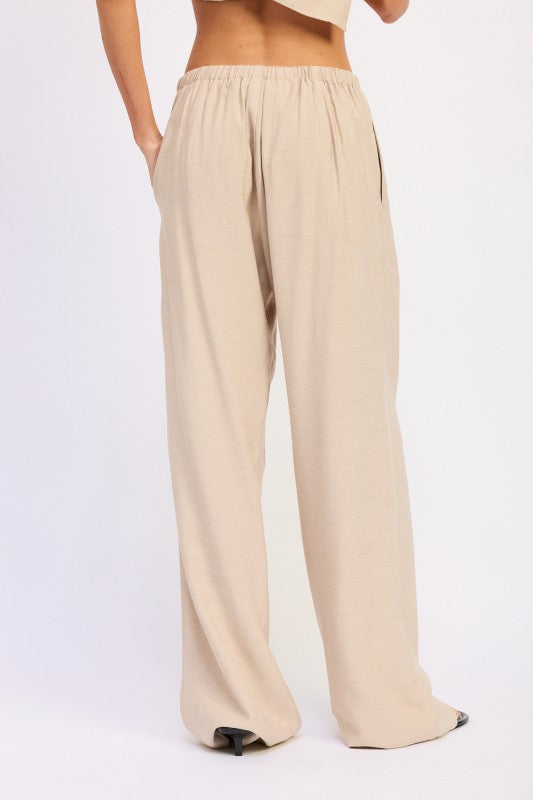 Embellished Tie-Waist Trousers - Premium variable from Tooksie - Just $62.99! Shop now at Tooksie