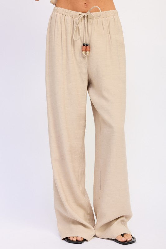 Embellished Tie-Waist Trousers - Premium variable from Tooksie - Just $62.99! Shop now at Tooksie