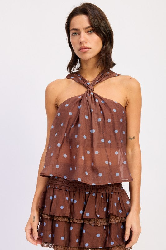 Polka Dot Tie Swing Top - Premium variable from Tooksie - Just $50.99! Shop now at Tooksie