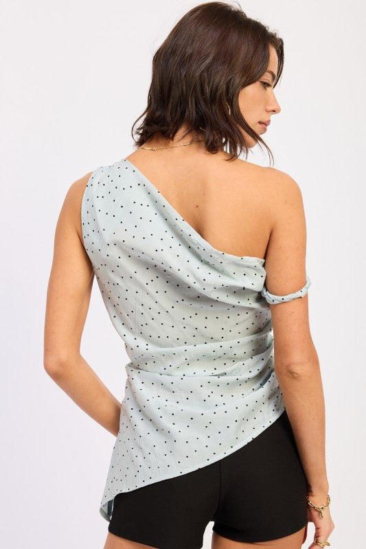 Asymmetrical Shoulder Tunic Top - Premium variable from Tooksie - Just $52.99! Shop now at Tooksie