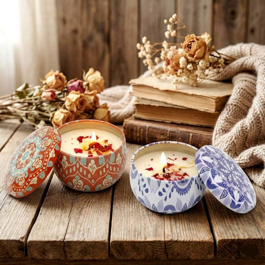 Bohemian Mandala Scented Candle Set - Premium simple from Tooksie - Just $14.99! Shop now at Tooksie