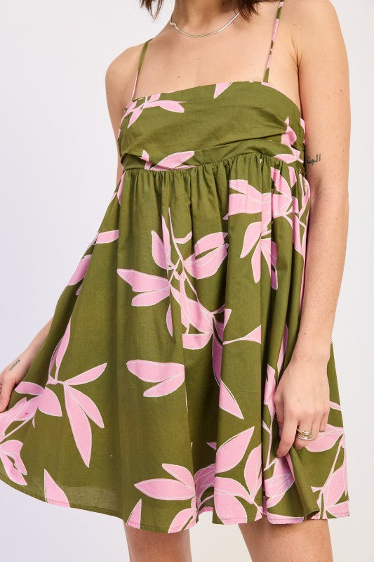 Floral Poplin Babydoll Dress - Premium variable from Tooksie - Just $78.99! Shop now at Tooksie