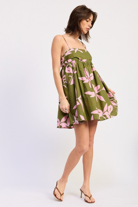 Floral Poplin Babydoll Dress - Premium variable from Tooksie - Just $78.99! Shop now at Tooksie