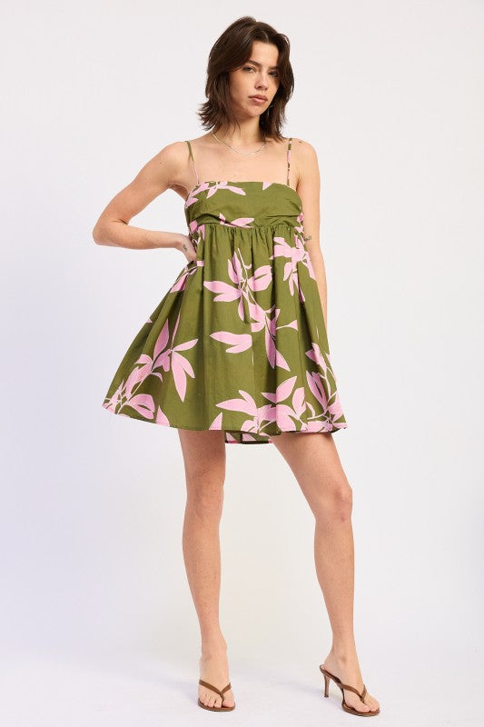 Floral Poplin Babydoll Dress - Premium variable from Tooksie - Just $78.99! Shop now at Tooksie