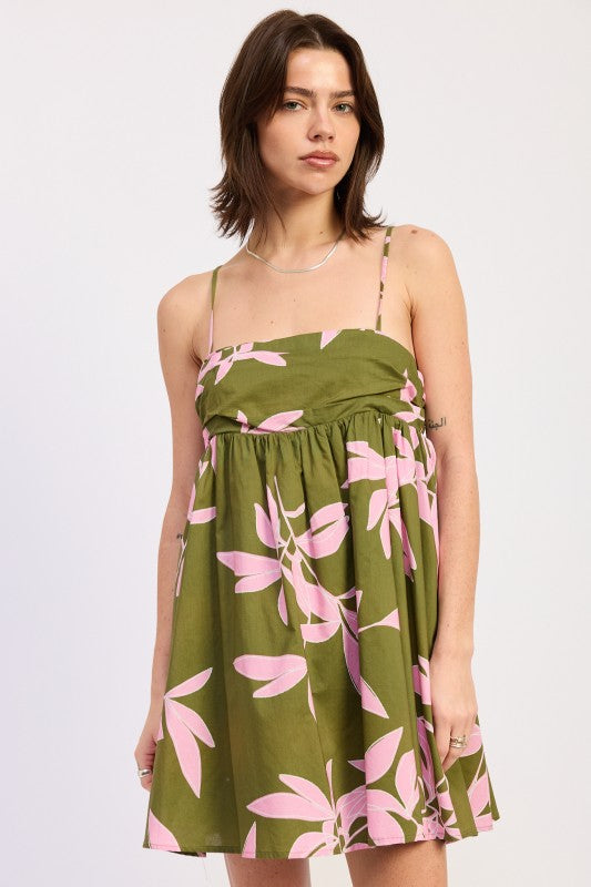 Floral Poplin Babydoll Dress - Premium variable from Tooksie - Just $78.99! Shop now at Tooksie