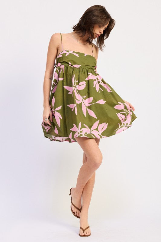 Floral Poplin Babydoll Dress - Premium variable from Tooksie - Just $78.99! Shop now at Tooksie