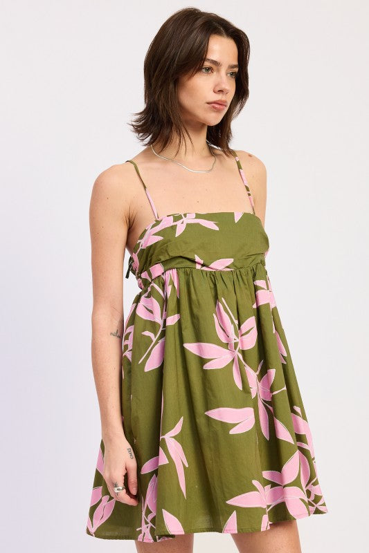 Floral Poplin Babydoll Dress - Premium variable from Tooksie - Just $78.99! Shop now at Tooksie