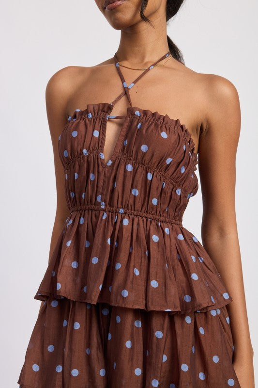 Tiered Ruffle Maxi Halter Dress - Premium variable from Tooksie - Just $91.99! Shop now at Tooksie