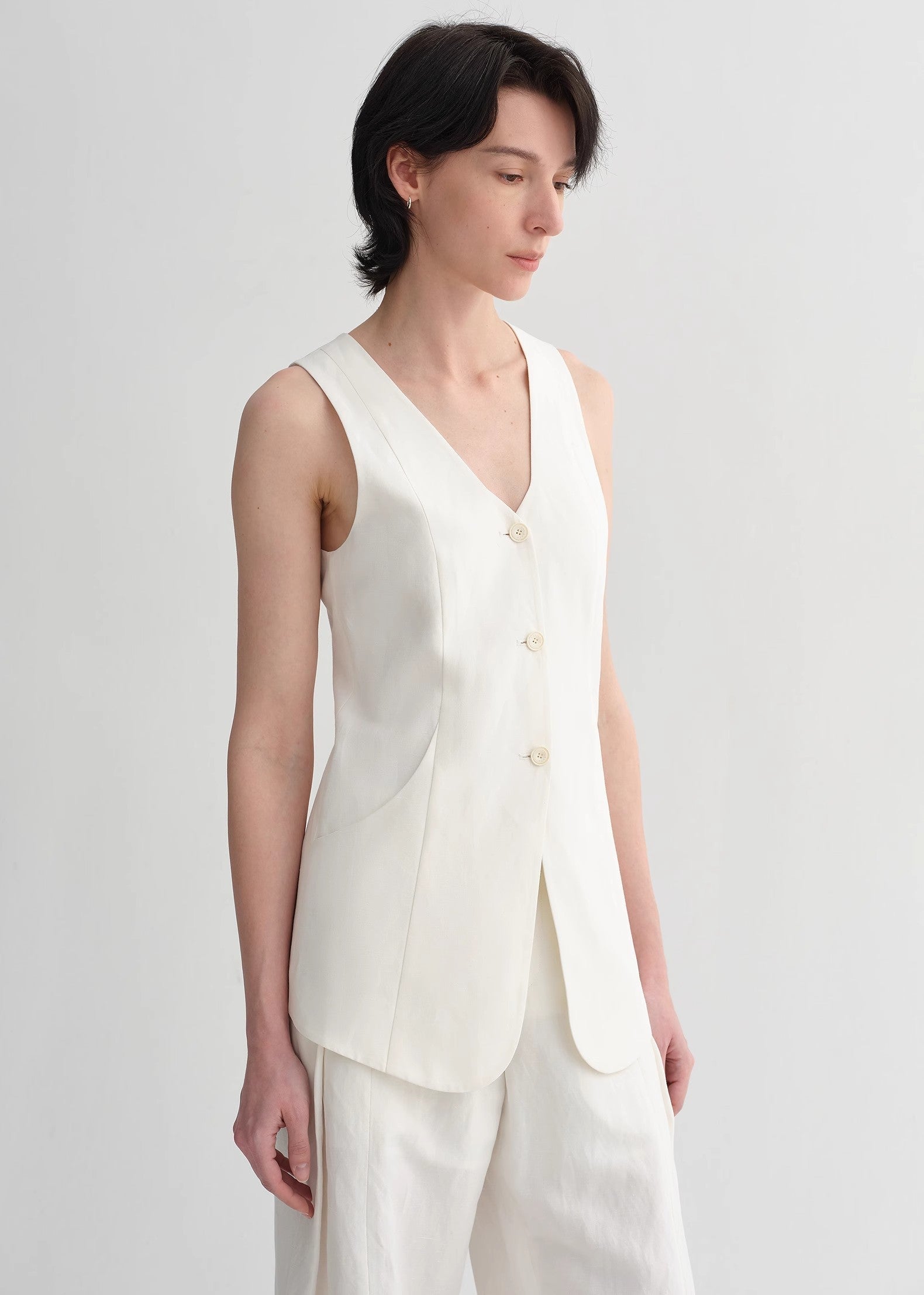 Mulberry Silk Linen Vest and Trouser Set - Premium variable from Tooksie - Just $113.99! Shop now at Tooksie