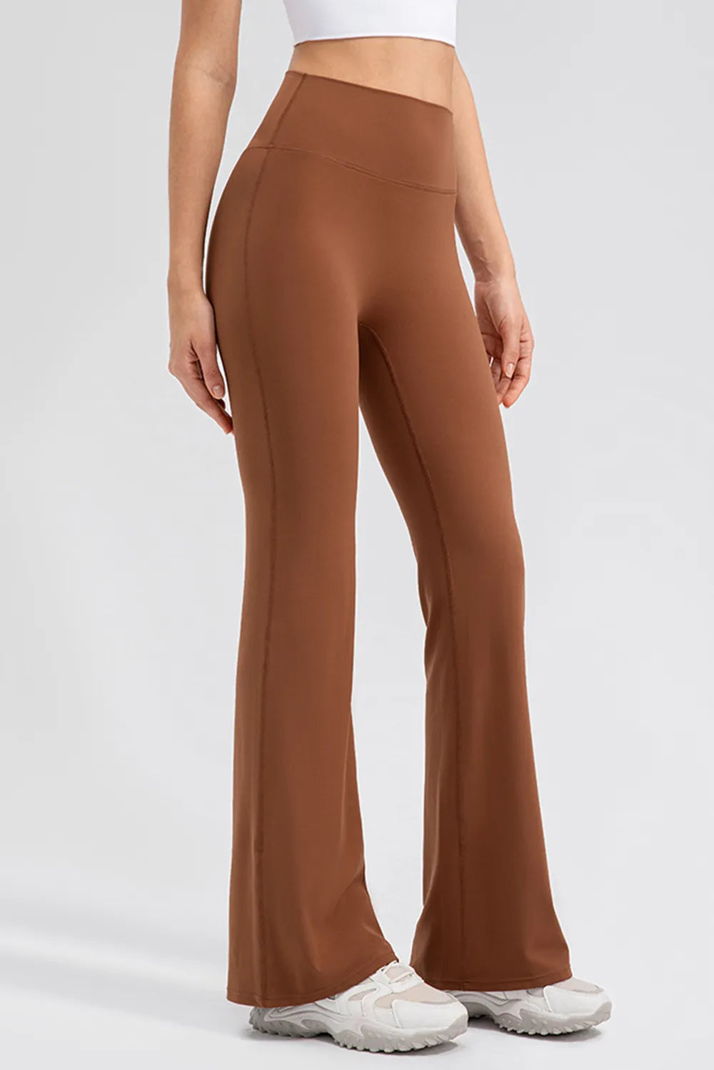 High Waisted Flared Yoga Leggings - Premium variable from Tooksie - Just $31.99! Shop now at Tooksie