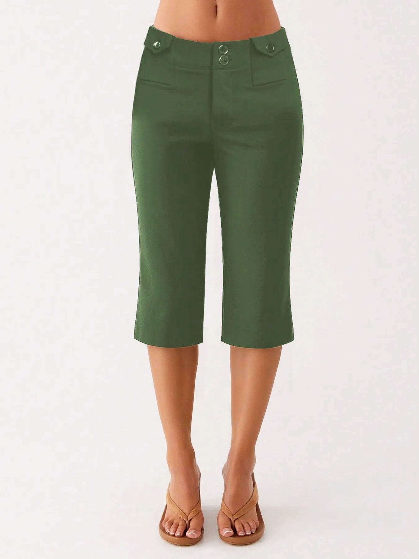 High-Waisted Capri Pants - Premium variable from Tooksie - Just $28.99! Shop now at Tooksie