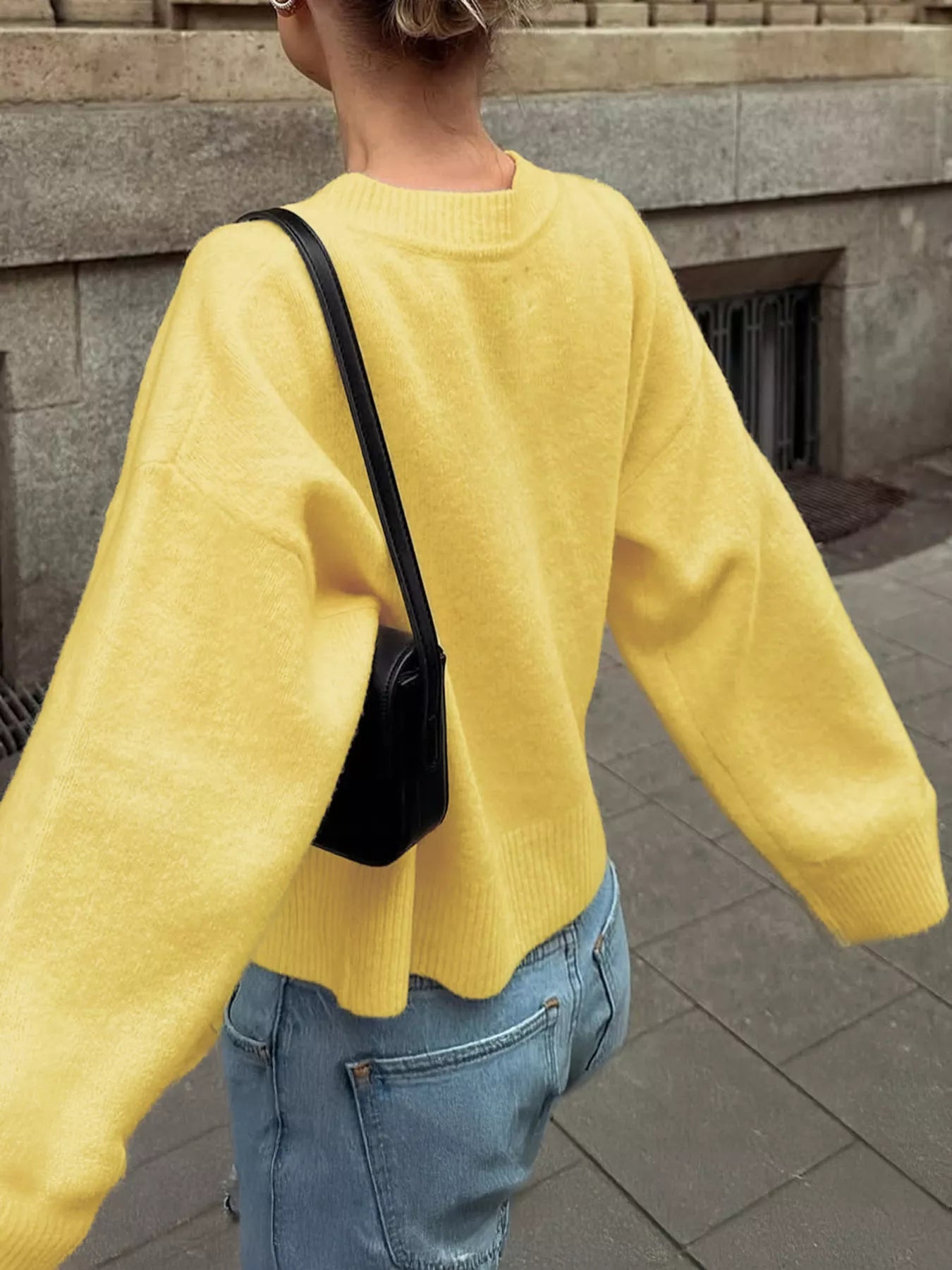 Classic Ribbed Oversized Dropped Shoulder Sweater - Premium variable from Tooksie - Just $47.99! Shop now at Tooksie