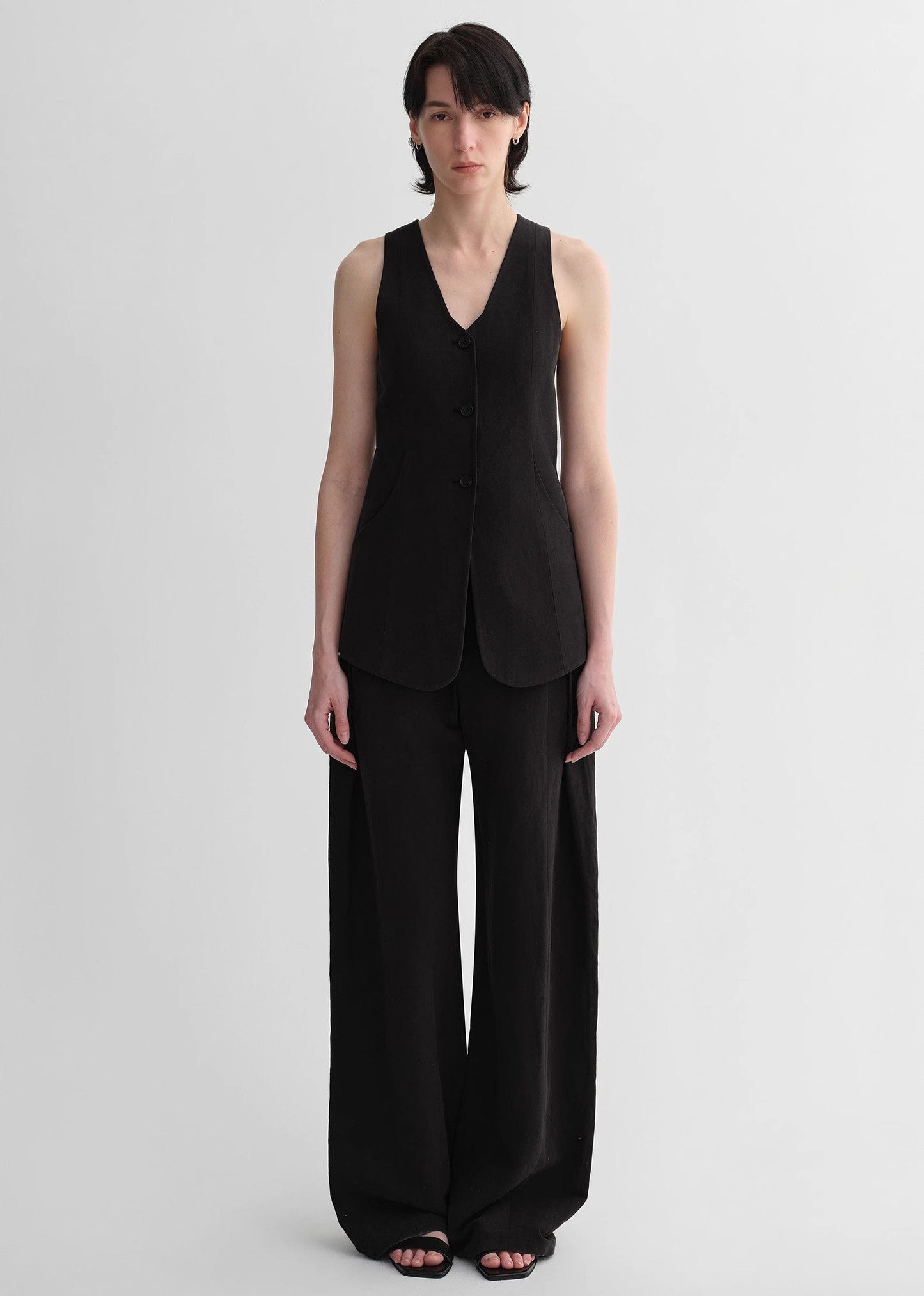 Mulberry Silk Linen Vest and Trouser Set - Premium variable from Tooksie - Just $113.99! Shop now at Tooksie