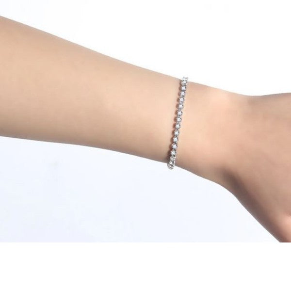 Stainless Steel Tennis Bracelet - Premium simple from Tooksie - Just $40.99! Shop now at Tooksie