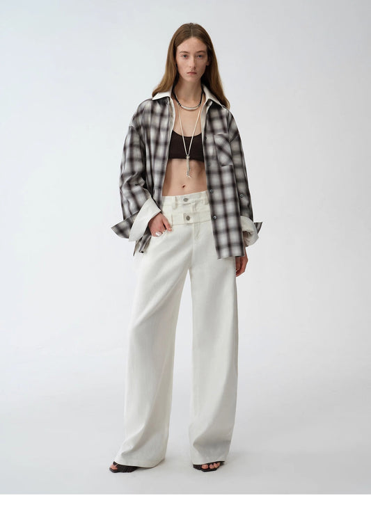 Relaxed Fit Linen Trousers - Premium variable from Tooksie - Just $126.99! Shop now at Tooksie