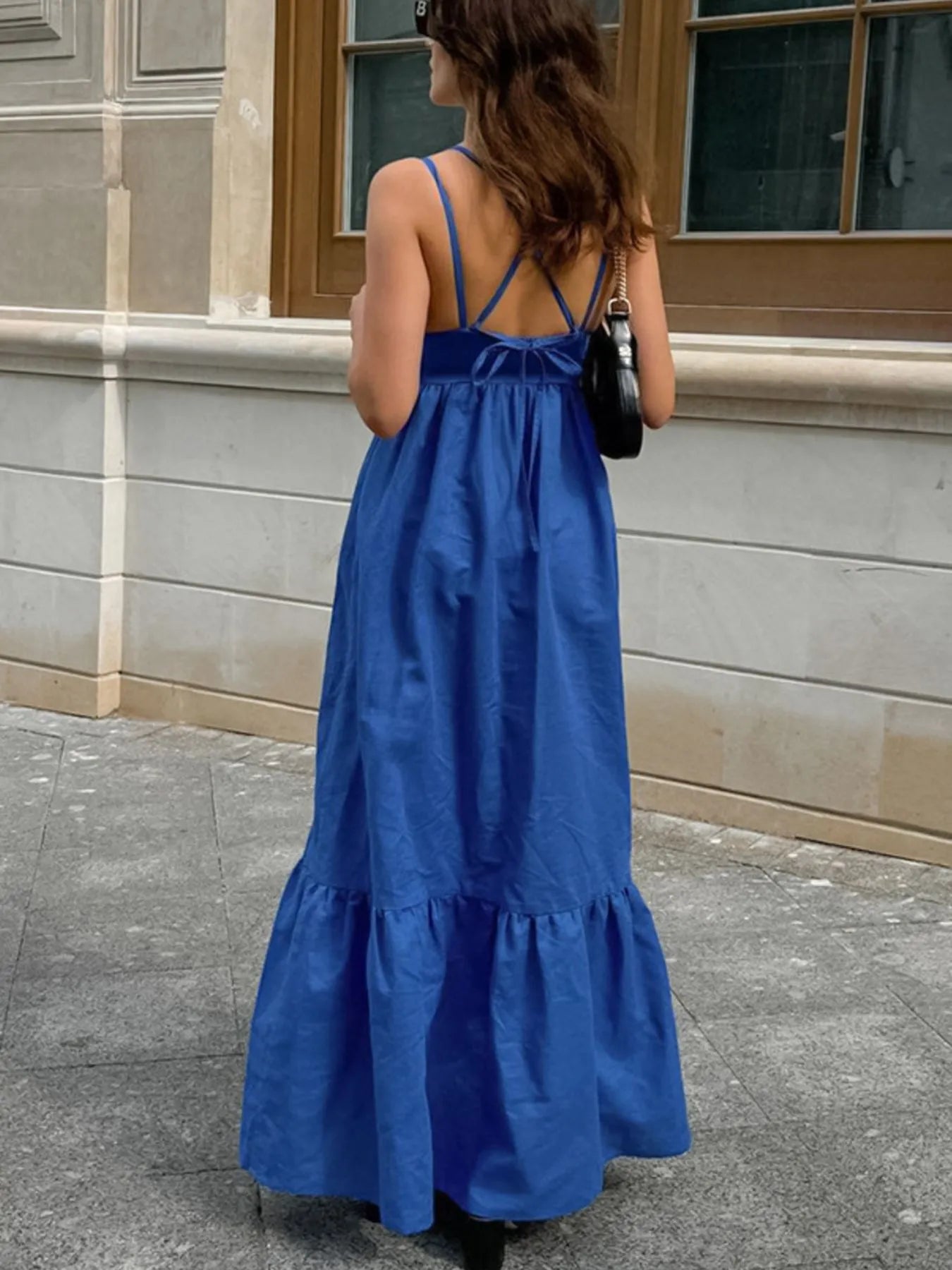 V-Neck Tiered Maxi Cami Dress - Premium variable from Tooksie - Just $45.99! Shop now at Tooksie