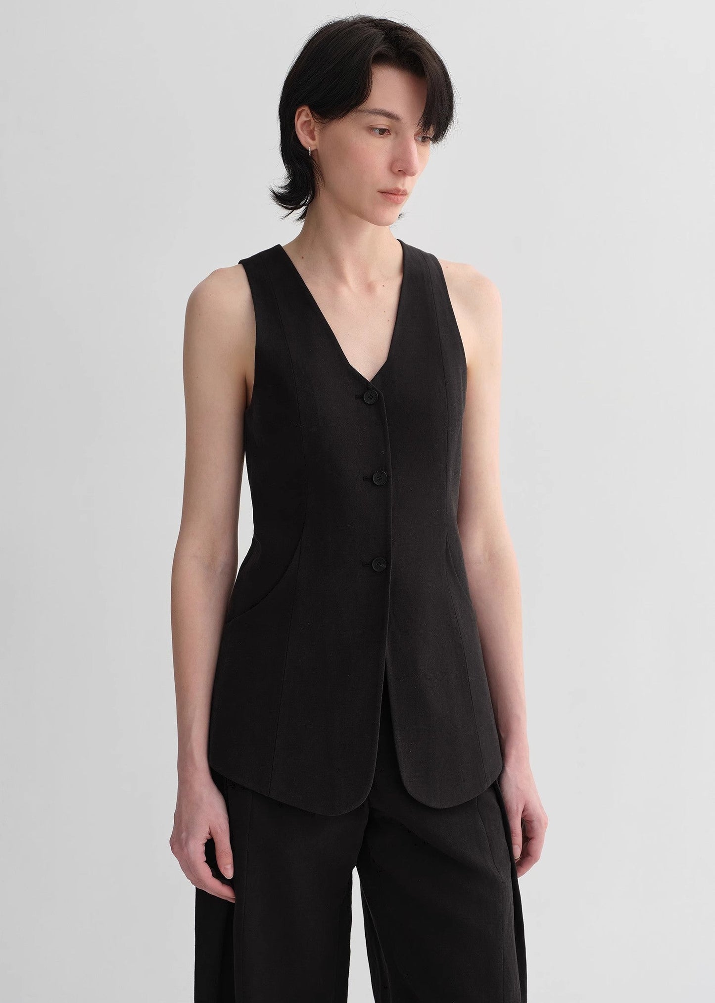 Mulberry Silk Linen Vest and Trouser Set - Premium variable from Tooksie - Just $113.99! Shop now at Tooksie