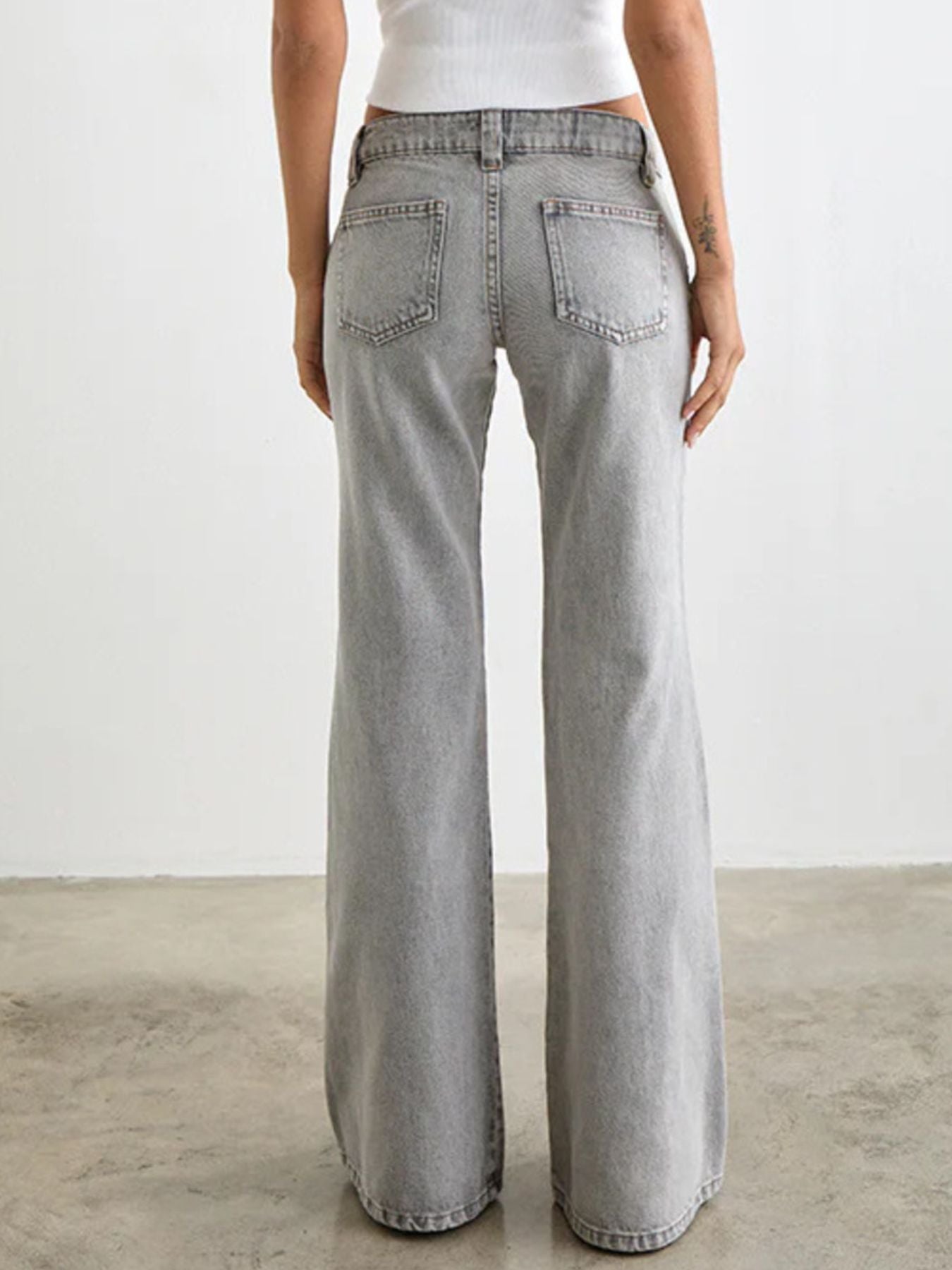 Low Rise Flare Jeans - Premium variable from Tooksie - Just $43.99! Shop now at Tooksie