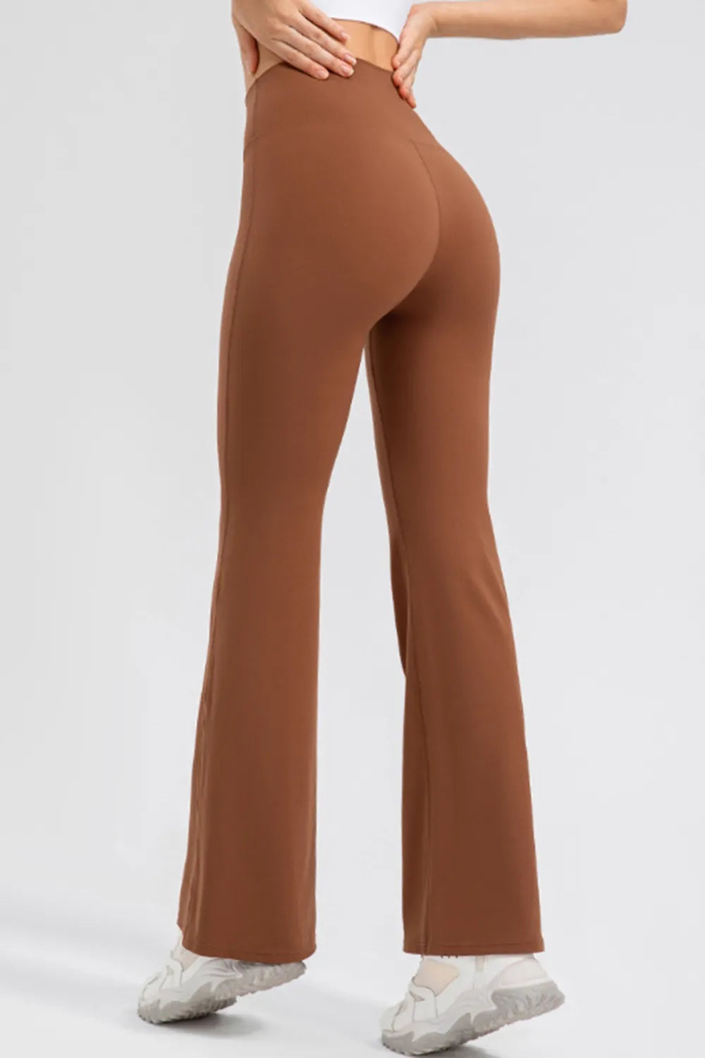 High Waisted Flared Yoga Leggings - Premium variable from Tooksie - Just $31.99! Shop now at Tooksie