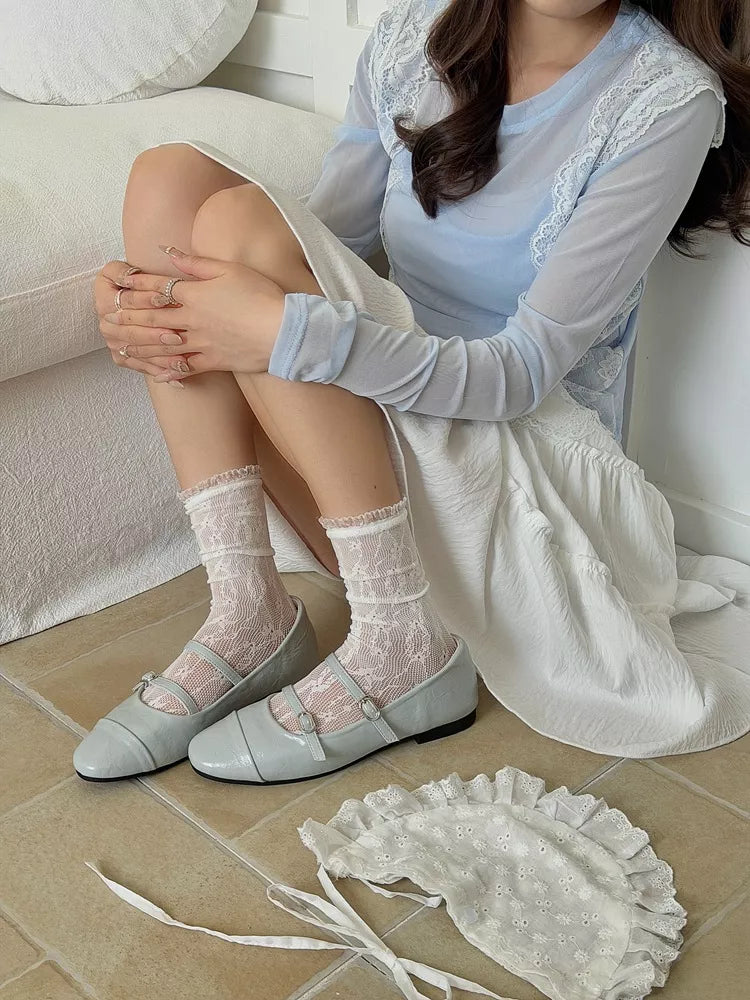 Lace Sheer Socks - Premium  from Trendsi - Just $11.99! Shop now at Tooksie