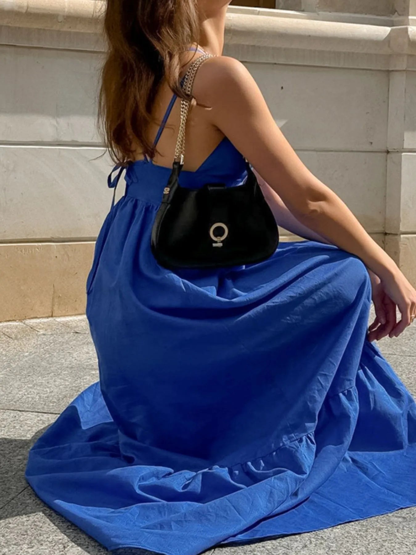 V-Neck Tiered Maxi Cami Dress - Premium variable from Tooksie - Just $45.99! Shop now at Tooksie
