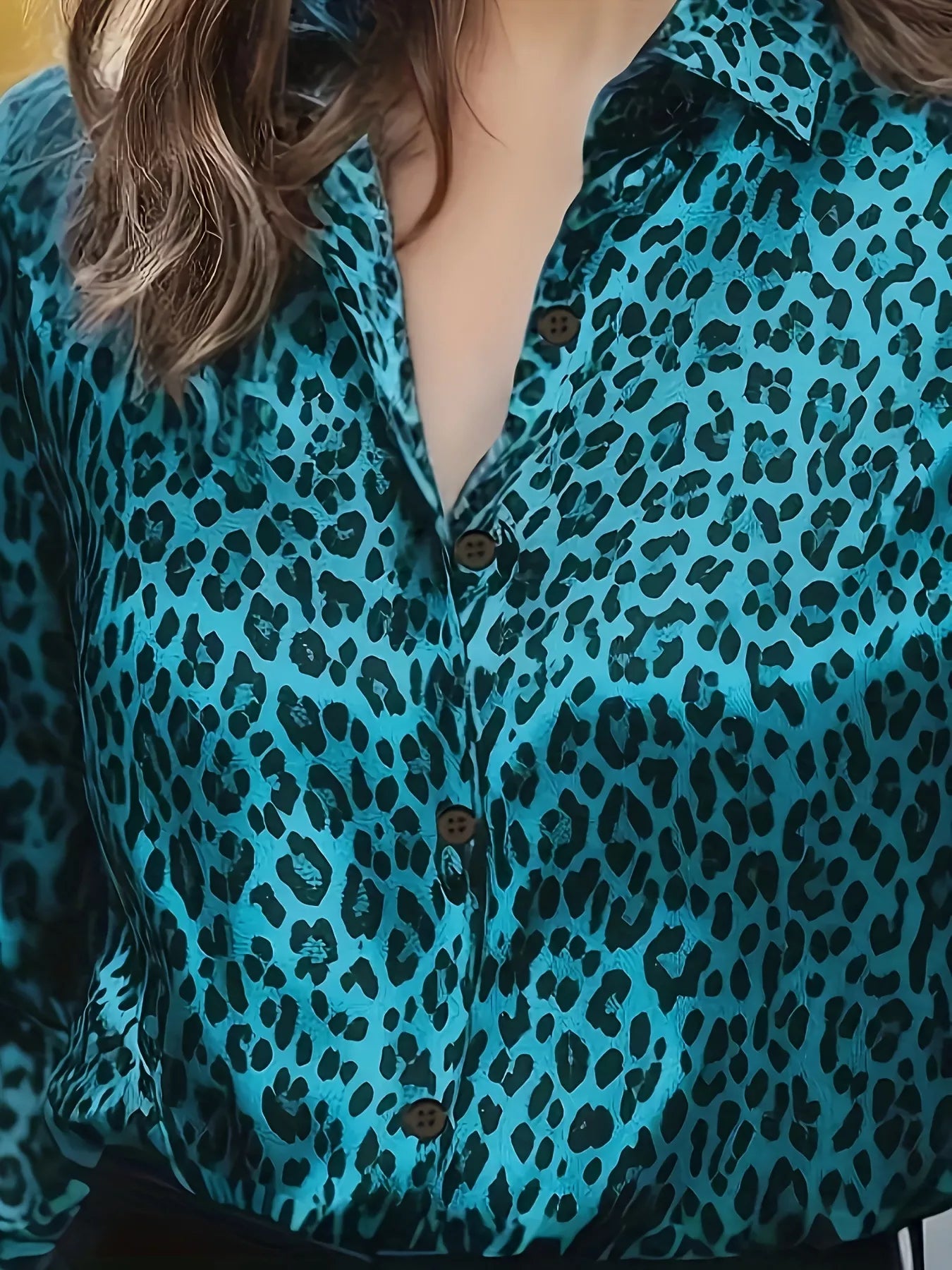 Leopard Button Up Long Sleeve Shirt - Premium variable from Tooksie - Just $35.99! Shop now at Tooksie