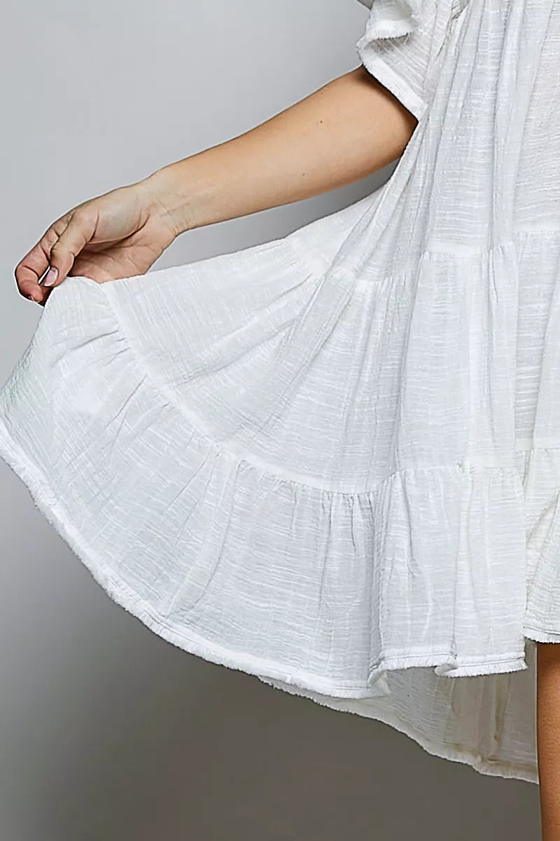 V-Neck Short Sleeve Dress - Premium variable from Tooksie - Just $50.99! Shop now at Tooksie