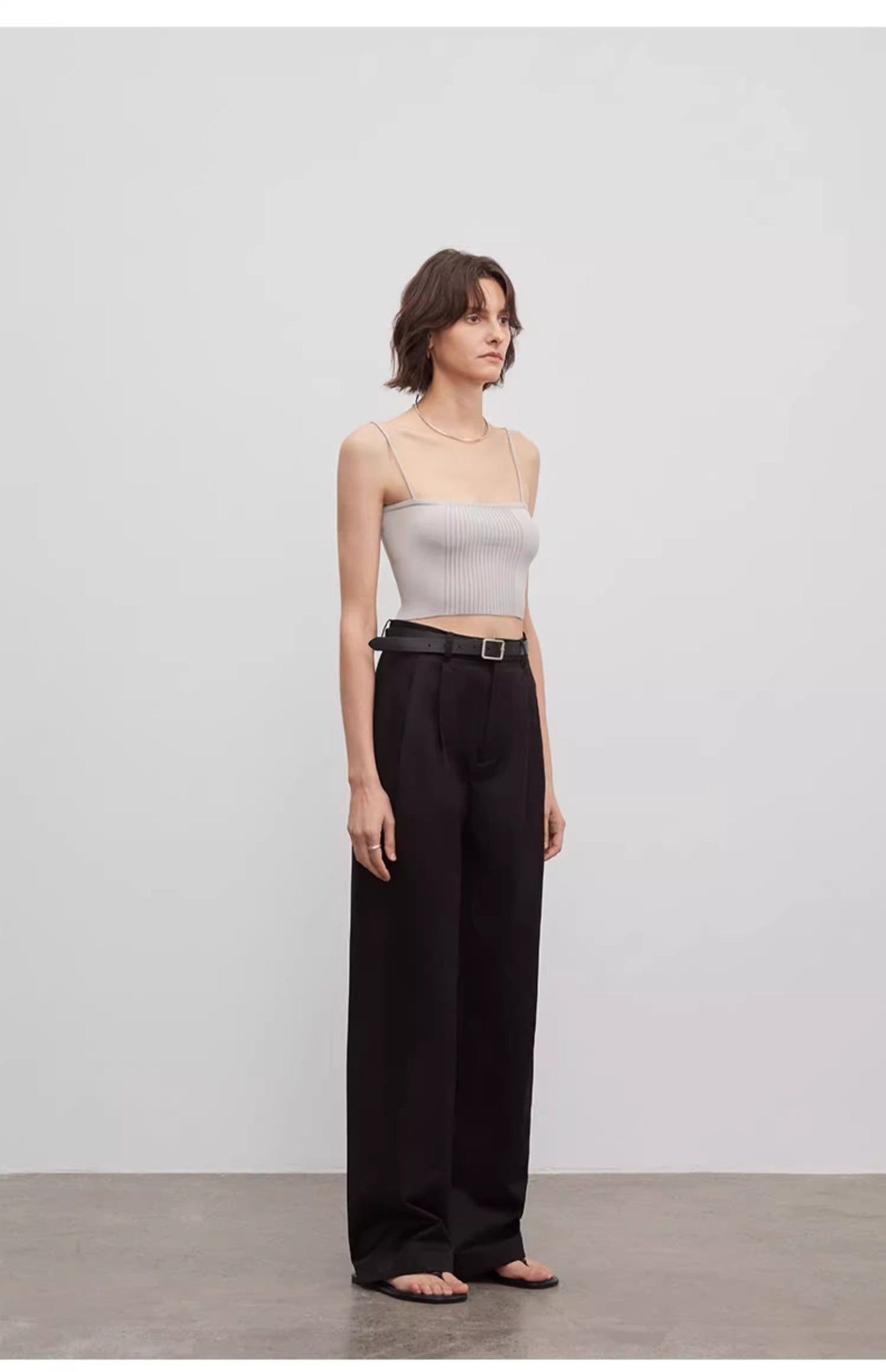 Double Pleat Wide Leg Trousers - Premium variable from Tooksie - Just $110.99! Shop now at Tooksie