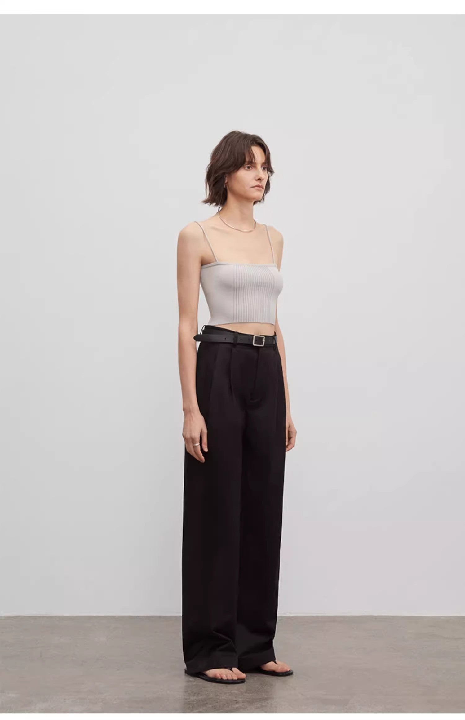 Double Pleat Wide Leg Trousers - Premium variable from Tooksie - Just $110.99! Shop now at Tooksie